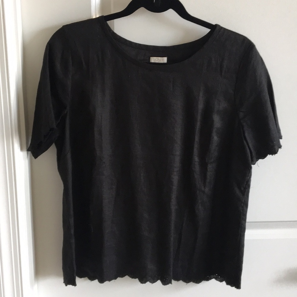 Black Linen Top